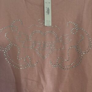 NWT Pink victorias secret long sleeve T with bling